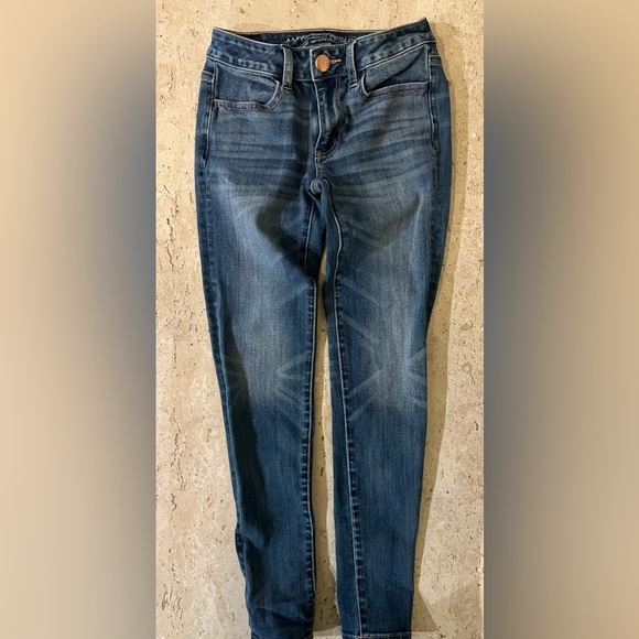 American Eagle 360 Super Stretch Jeans Women’s Size 00 Short - Picture 2 of 6